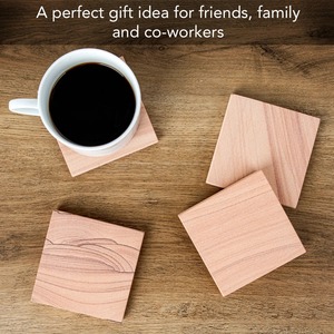 Handmade Solid Wood <b>Coaster</b> Set Natural <b>Drink</b> <b>Coasters</b> for Coffee Tea Cups and Glasses At Best Price - Product Image 2