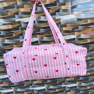 Sacs de voyage et de sport pour femmes en coton matelassé, faits à la main, à grande capacité, de luxe, durables, écologiques, avec imprimé floral - Product Image 4