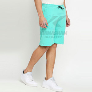 Shorts en molleton respirant à séchage rapide pour homme, en coton uni, taille haute avec cordon de serrage, pour le sport et les loisirs - Product Image 2