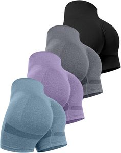 Conjuntos de Shorts Deportivos para Mujer, Cintura Alta, Levanta Glúteos, Shorts Deportivos Sin Costuras para Gimnasio - Product Image 4