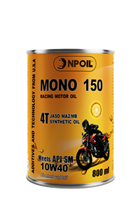 Aceite de motor NPOIL MONO 150 10W40 0,8L 1L Aceite para motocicleta/scooter Envase metálico Aceite sintético Alta calidad de Vietnam - Product Image 1