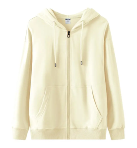 Sweat à capuche décontracté personnalisé pour femme, entièrement zippé, coupe ajustée, confortable, respirant, avec cordon de serrage, 100 % coton molletonné, printemps - Product Image 2