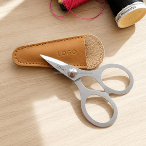 Professional <b>Floral</b> Thread Cutting <b>Scissors</b> with Leather Sheath Private Label Available - Product Image 5