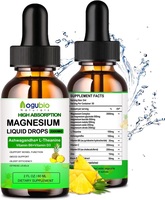 Gotas de Glicinato de Magnesio con Sabor a Piña de Alta Calidad OEM, Suplemento Líquido de Magnesio para Adultos