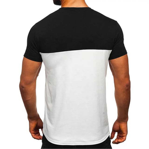 T-shirts noirs personnalisés pour hommes, manches courtes, col rond, 100 % coton, logo frontal, style formel, coupe ample, anti-boulochage, pour l'été - Product Image 4