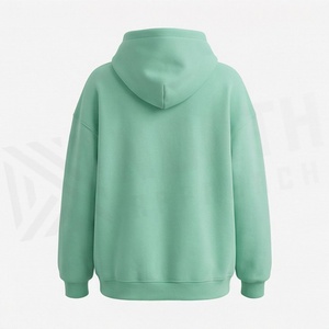 เสื้อฮู้ดดี้โอเวอร์ไซส์สำหรับผู้หญิง มีกระเป๋าหน้า ผ้าคอตตอนหนานุ่ม แฟชั่นเสื้อพูลโอเวอร์ สกรีนโลโก้ได้ - Product Image 2