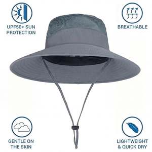 Unisex Denim Bucket <b>Hat</b> <b>with</b> <b>Neck</b> <b>Flap</b> Adjustable Strap Solid Gray Outdoor Summer <b>Sun</b> Protection Casual Sporty Washed Party - Product Image 6