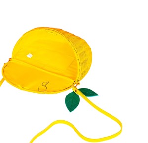 Wholesale Creative Rattan Storage Basket Novelty <b>Yellow</b> Lemon Slice Shaped Decorative Woven Basket for Summer Beach - Product Image 4