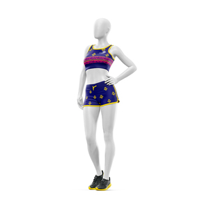 Ensemble de vêtements de sport pour femmes personnalisés par sublimation, soutien-gorge et short pour entraînement de fitness à haute intensité - Product Image 2