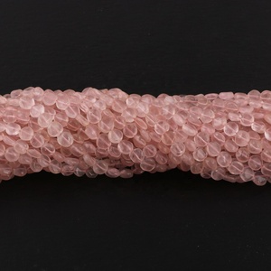 Cuentas de Cuarzo Rosa Natural en Forma de Moneda, Lisas, para la Fabricación de Joyas, Collares y Pulseras, Venta al Por Mayor - Product Image 2