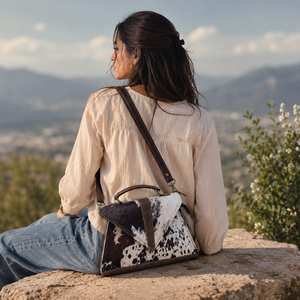 Latest Designer Sling Bag Western Cowhide Leather Stylish Handbag Hair On Hide Bohemian Hot Sale Women's Multi Uses Bag - Product Image 2