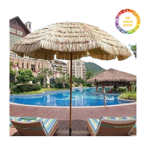 Diseño de Cubierta para Sombrilla Plegable de Estilo Bohemio con Techo de Paja - Product Image 5