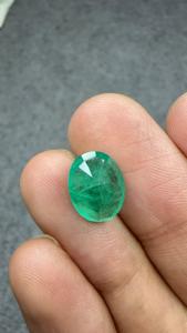 Émeraude naturelle de Zambie de 3,42 carats, taille ovale, pierre précieuse verte de qualité supérieure pour bijoux fins, bague, pendentif, vente en gros - Product Image 3
