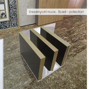 Minimally Designed E1 Waterproof 12~21mm Film Faced Plywood A2 Grade Pine Core Polished <b>Black</b>/Brown Surface Glued Melamine - Product Image 1