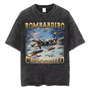 Camiseta Oversize Lavada de Algodón Pesado Estilo Vintage de Ajuste Holgado para Hombre y Mujer, Ropa Casual de Moda al por Mayor - Product Image 6
