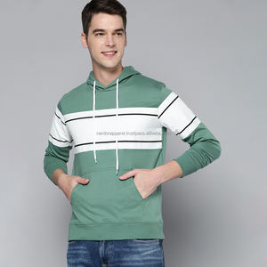 Nardon Apparel Offre Spéciale à capuche pour homme vert clair personnalisé 100% coton couleurs personnalisées sweat à capuche couleur contrastée capuche mode sweats à capuche - Product Image 4