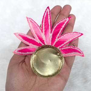 Handmade <b>Flower</b> Shape Tea Light <b>Candle</b> with Pearl Beads & Thread Work, Diwali Festival Decoration, Home Décor & Festive Gift - Product Image 4