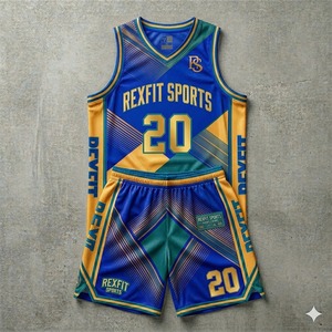 Maillot et short de football personnalisés REXFIT SPORTS pour hommes, vêtements de sport actifs, maillot sans manches pour hommes, vêtements de sport pour l'entraînement - Product Image 4