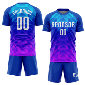 Kit de football/soccer unisexe de style américain, col rond, respirant, à séchage rapide, sublimé, 100% polyester, haute qualité, logo personnalisé - Product Image 1