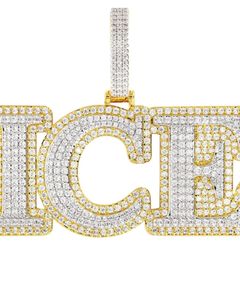 Collar de Moda Hip Hop con Nombre Personalizado en Plata de Ley 925 Chapada en Oro con Moissanita de Lujo para Hombre y Mujer - Product Image 1