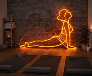 Enseigne néon LED personnalisée pour salle de sport, éclairage mural fitness, musculation, studio de yoga, étanche IP65, durée de vie 10 ans, commande manuelle pour mur - Product Image 1