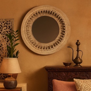 Miroir rond décoratif pour espaces de vie luxueux, artisanat unique inspiré du soleil avec un style moderne élégant - Product Image 6
