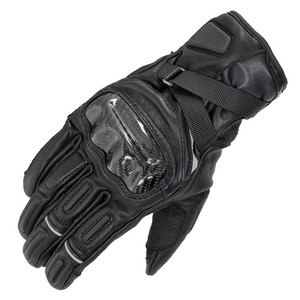 Black Leather <b>Motorcycle</b> Gloves Full Finger Touchscreen Riding Gloves Protective Motorcycling Glove Hook and Loop Closure - Product Image 2