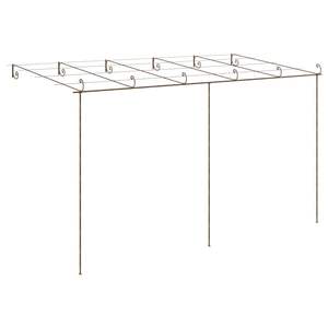 Arche de jardin en fer forgé brun antique avec de grands incrustations décoratives, auvent, gazebo, pergola - Product Image 4