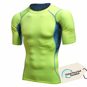 Meilleure tenue de compression respirante anti-UV pour hommes, idéale pour le BJJ et le fitness, à manches courtes, séchage rapide, protection UPF, qualité supérieure à prix abordable avec option OEM - Product Image 6