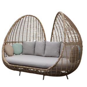 Juego de Muebles de Exterior Modernos Más Vendidos en 2025, Tumbona de Jardín con Marco de Aluminio y Mimbre, Tumbona para Hoteles y Villas - Product Image 1