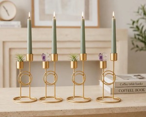 Decoración metálica hecha a mano, decoración moderna para interiores, elegante decoración para el hogar, accesorios premium para el hogar, portavelas, decoración de diseño para el hogar, uso doméstico. - Product Image 6