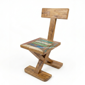 Handcrafted Unique Durable Indoor <b>Dining</b> <b>Chair</b> Reclaimed Boat Wood Eco-Friendly Original Color for Resort Home Villa Furniture - Product Image 3