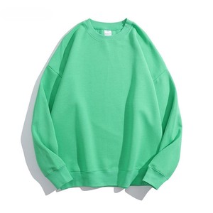 Pull-over unisexe à col rond en coton épais 300 GSM, coupe oversize, personnalisation de marque 2026 - Product Image 3