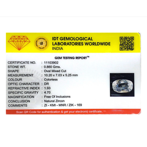 Loose Lab-Created White Zircon 4.3 Carat Oval Cut 4x4mm Calibrated Gemstone for Fine Jewelry - Product Image 4
