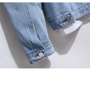 Custom <b>Men's</b> Denim <b>Jacket</b> Stylish Casual High Quality With Side Pockets Light Blue Denim <b>Jacket</b> for <b>Mens</b> - Product Image 4