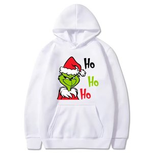 Sudadera con Capucha Blanca de Algodón con Estampado de Dibujos Animados, Unisex, Informal, de Invierno, con Logotipo Frontal y Bolsillo - Product Image 1