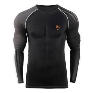 2026 Rashguard de compression athlétique pour homme, à séchage rapide, respirant, léger, en Spandex/Polyester, manches longues, pour MMA, gym et course à pied - Product Image 1