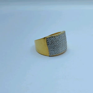 Elegant 22K Gold Mens <b>Ring</b> with Diamond Grid Design Stylish Heavy <b>Finger</b> <b>Ring</b> for Men Luxury Jewellery for Daily Wear - Product Image 1