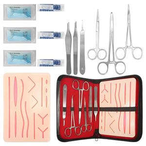 Kit complet de pratique de suture manuelle pour étudiants en médecine vétérinaire, outils de dissection en acier inoxydable, coussin en silicone pour la peau, Pentax - Product Image 2