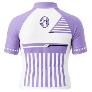 Maillot de Ciclismo Blanco Lavanda de Manga Corta con Cremallera Completa, Ligero, Transpirable, de Secado Rápido, para Ciclismo de Carretera, Entrenamiento y Deportes - Product Image 2
