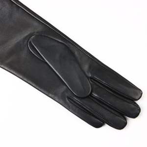 Guantes de Cuero Genuino para Invierno, Forro Interior Cálido, Compatibles con Pantalla Táctil, Guantes de Moda para Mujer, para Conducir en Clima Frío - Product Image 1