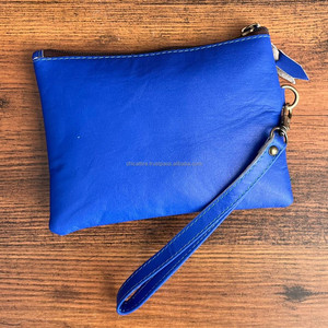 Pochette-bracelet en cuir élégante pour femmes, fabriquée à la main, grande capacité, pochette à fermeture éclair, sac à main enveloppe de créateur en cuir véritable de qualité supérieure - Product Image 5