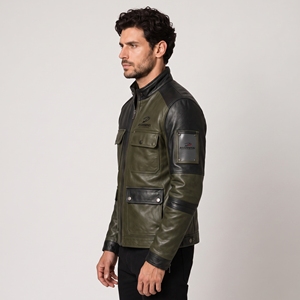 Comfortable <b>mens</b> <b>leather</b> <b>jacket</b> with refined craftsmanship flexible fit and dependable all season performance everyday appeal - Product Image 3