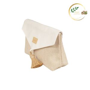 Bolsa de Almacenamiento de Cosméticos de Yute Ecológica, Bolsa de Maquillaje Reutilizable para Mujer, Organizador de Viaje - Product Image 2