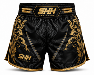 SHH Industries Custom Logo Muay Thai Shorts <b>Men</b> Luxury Satin Boxing Fight <b>Trunks</b> Kickboxing Martial Arts Training Wear Wholesale - Product Image 1
