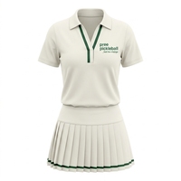 Ensemble de tenue de sport professionnelle personnalisée pour femme : Haut polo Oxford uni avec protection genoux et short intégré à taille élastique, respirant et séchant rapidement