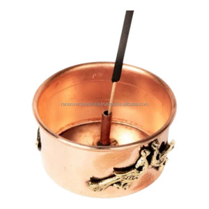 Recipiente para cenizas de incienso de cobre puro, ecológico y duradero, con logotipo de pavo real, para fragancias de sándalo y jazmín, uso en todas las estaciones, el más vendido. - Product Image 3