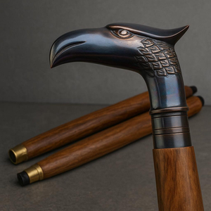 Bastón de Madera con Cabeza de Águila Tallada, Bastón Decorativo de Madera para Hombres y Mujeres, Estilo Vintage - Product Image 3