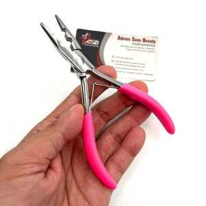 Pinzas de Alta Calidad Profesionales 100% de Acero Inoxidable con Dos Orificios para Microperlas, Logotipo Personalizado, Color Personalizado, Herramientas Comerciales para Extensiones de Cabello - Product Image 6