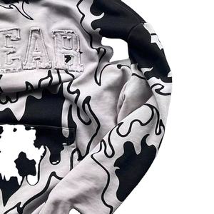 เสื้อฮู้ดสตรีทแวร์มาใหม่ ผ้าฝ้าย 100% ทรงโอเวอร์ไซส์ ไหล่ตก แห้งเร็ว ผ้าฟลีซกันยับ - Product Image 5